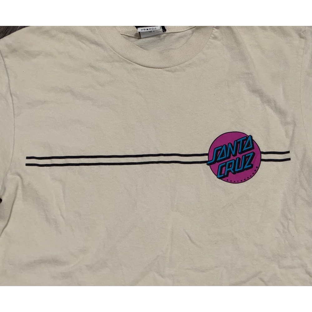 Santa Cruz Mens Other Dot Cream Graphic Print T-Shirt Size Small - Picture 9 of 10